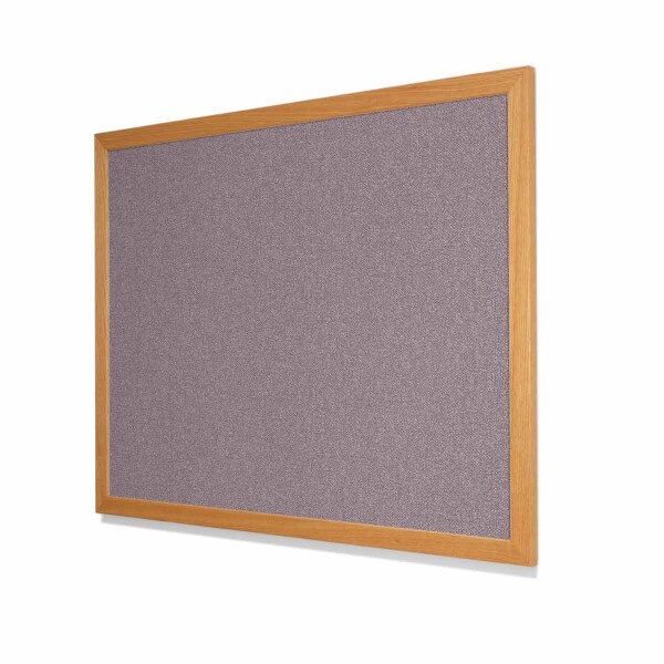 Type II Woven Vinyl Koroseal Linden Tividale Cork Board with Red Oak Frame